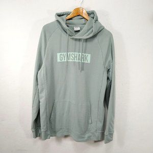 Gymshark Hoodie Mens Large Green Logo Pullover Outdoor Athleisure Gym Running